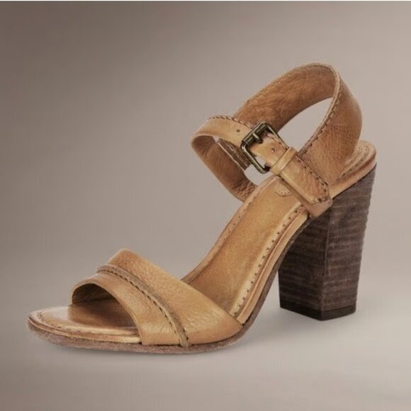 Frye Portia Leather Sandal Brown/Tan Size 8.5M - Picture 1 of 6